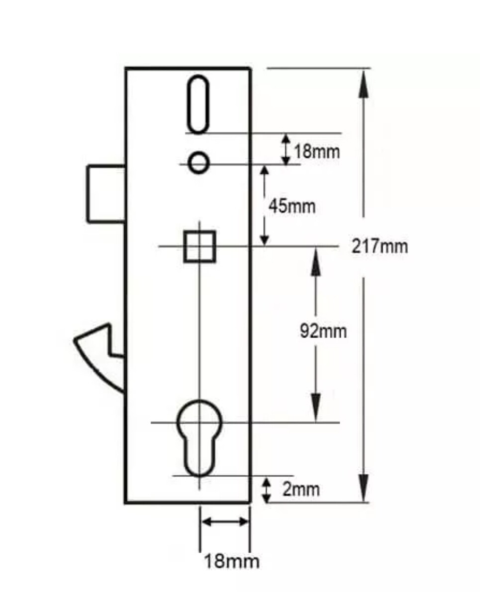 YS170 Doormaster 45mm Backset - Image 4