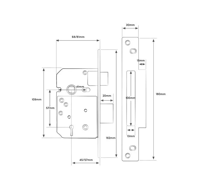 British Standard 5 Lever Mortice Lock - Image 5